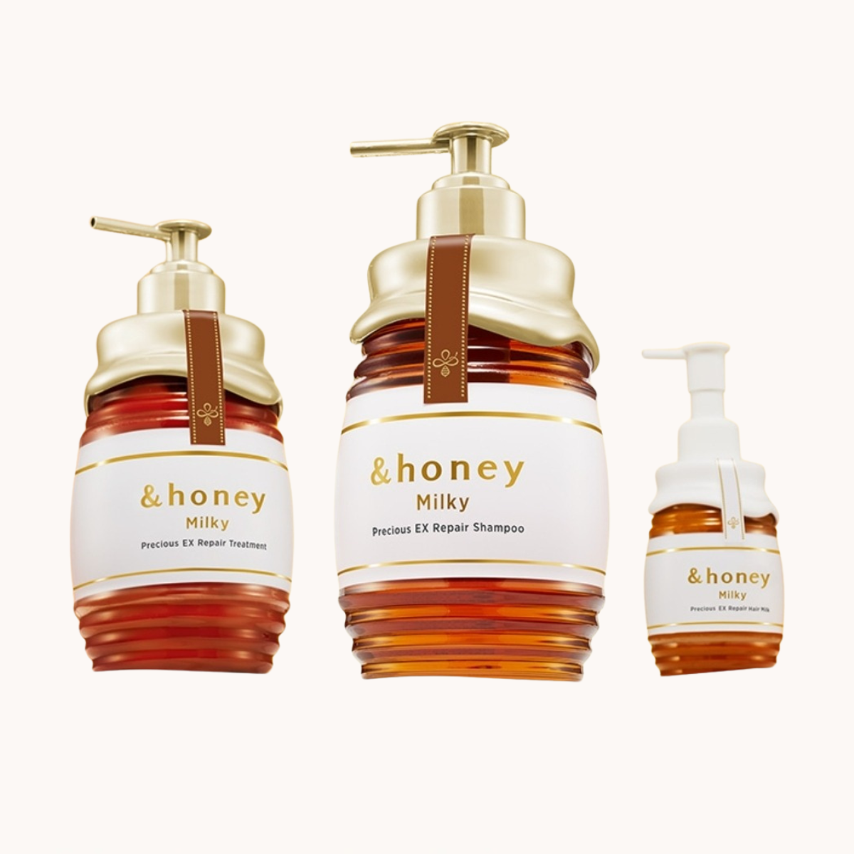 &HONEY MILK EX REPAIR SHAMPOO&CONDITIONADOR + HAIR MILK TRATAMENT