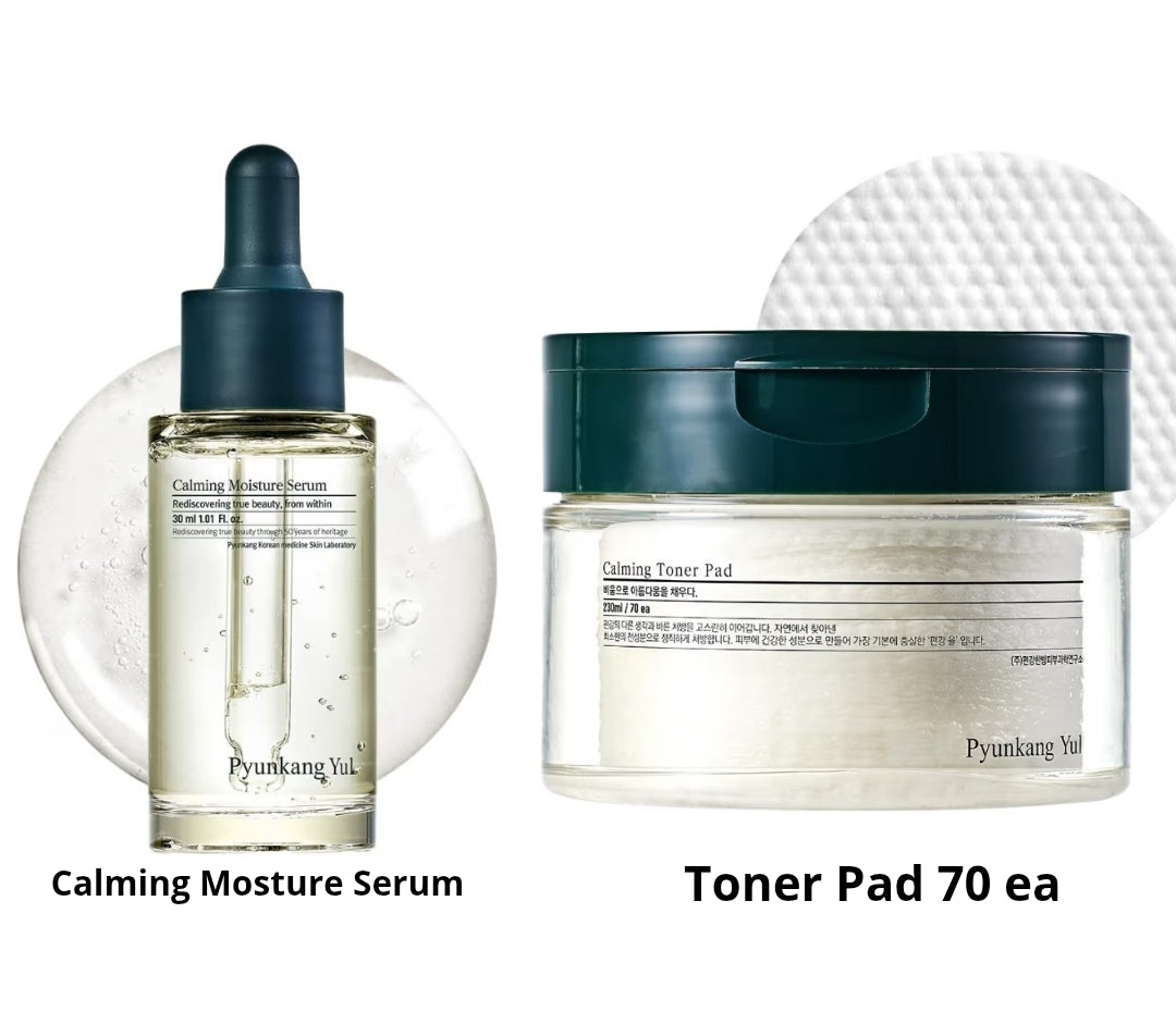 Pyunkang Yul Calming Toner Pad (70EA) + Calming Moisture Serum 30ml